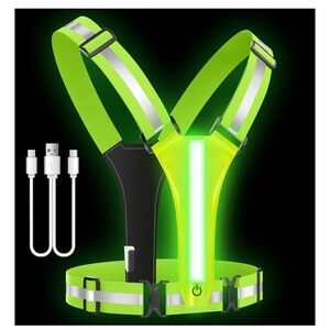 Neon Green Reflective Safety Harness